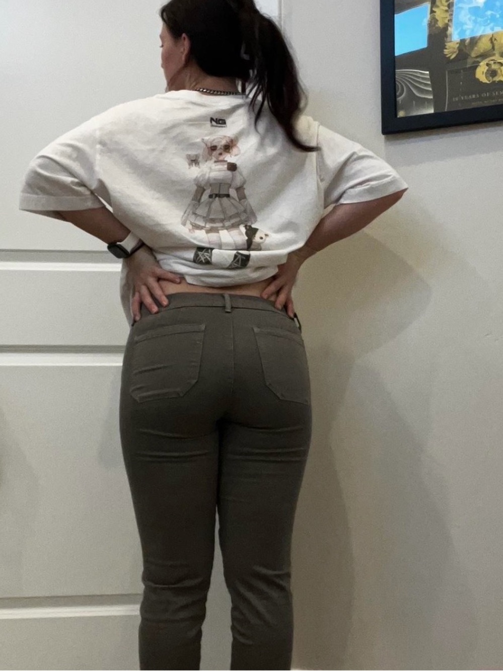 Women’s Slim Fit Jeans in Olive Green